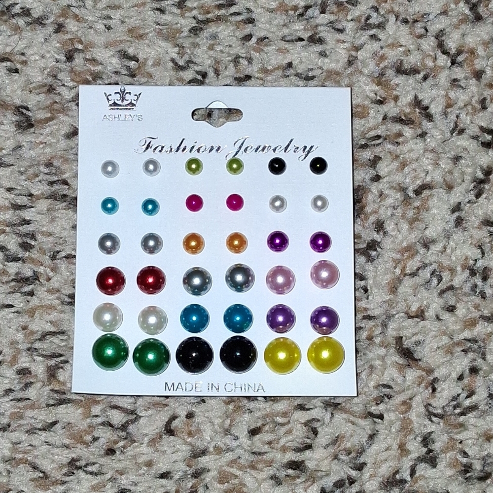 Fashion Jewelry Colorful Stud Earrings Set